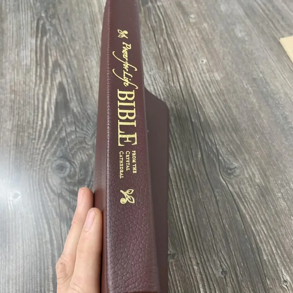 Power For Life Study Bible TNIV‎ Genuine Burgundy Leather Crystal Cathedral